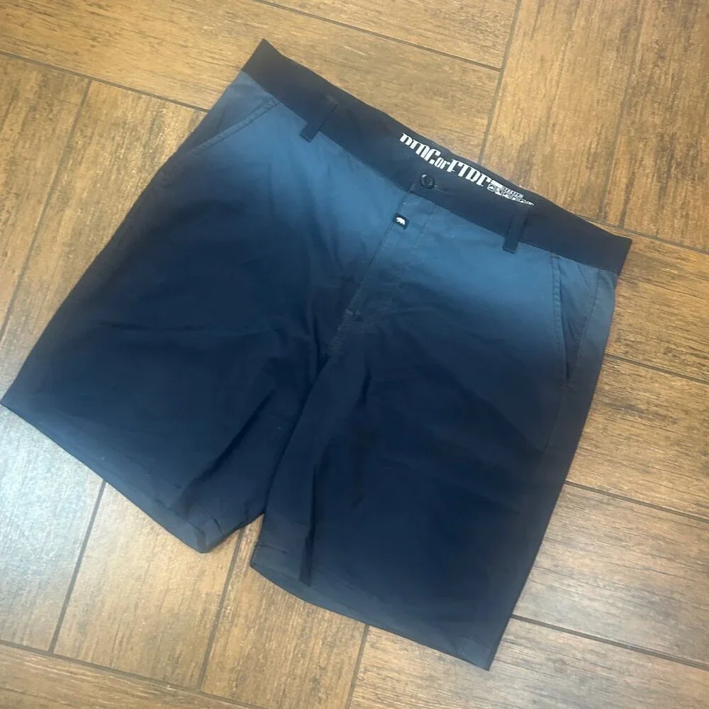 Ring of Fire Board Shorts Sea and Sun Ombre Teal Swim Trunks Size 36
